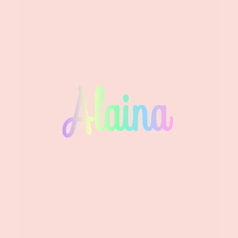 ALAINA Rainbow Cursive minimaliste
