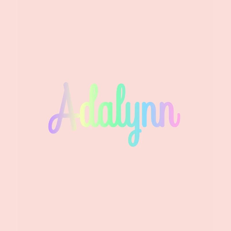 ADALYNN Rainbow Minimalist Cursive