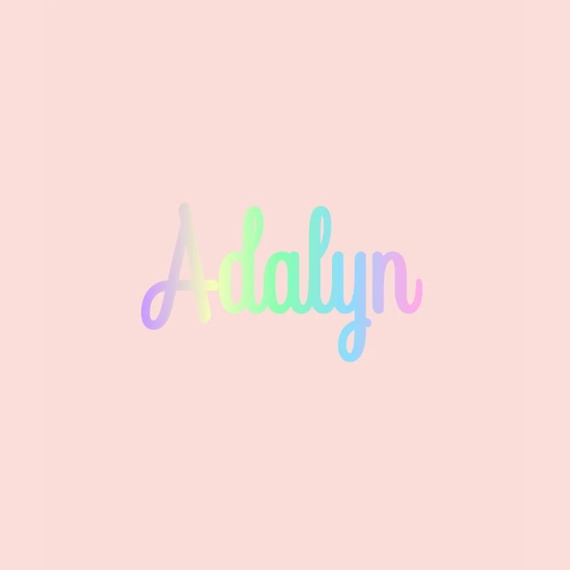 ADALYN Rainbow Minimalist Cursive