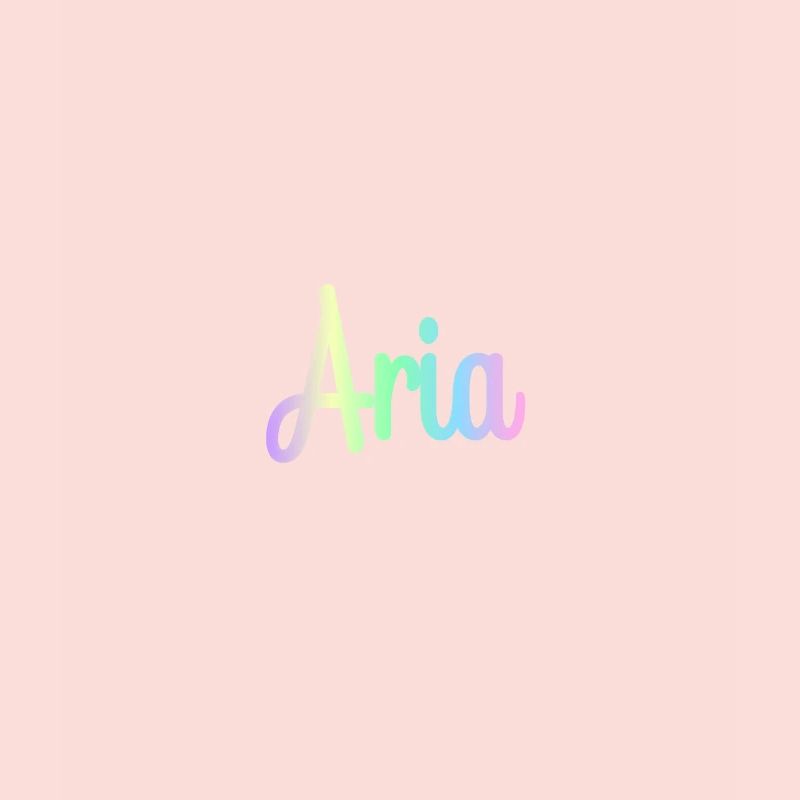 ARIA Rainbow Minimalist Cursive