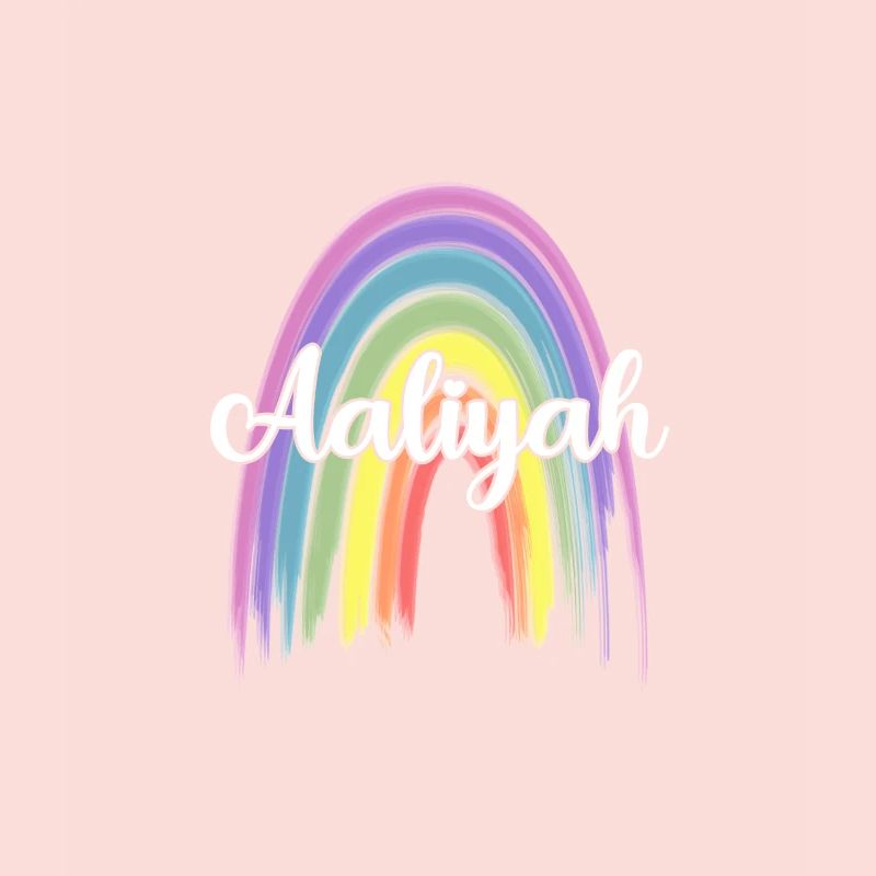 AALIYAH Rainbow Cursive