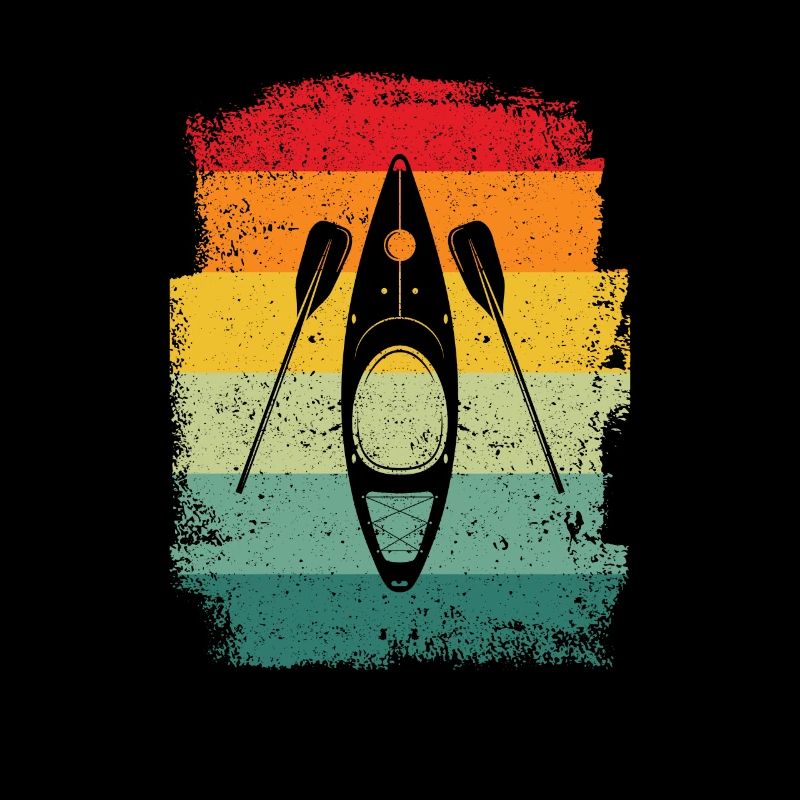 Retro Kayak Canoe Lovers Funny Kayaking