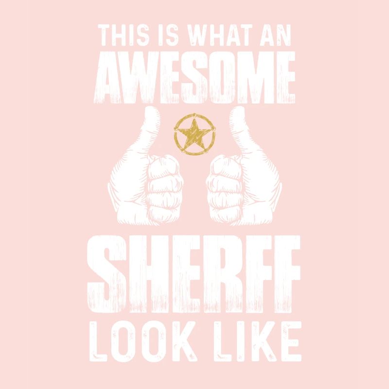 Awesome Sheriff with Sheriff's Star at Work