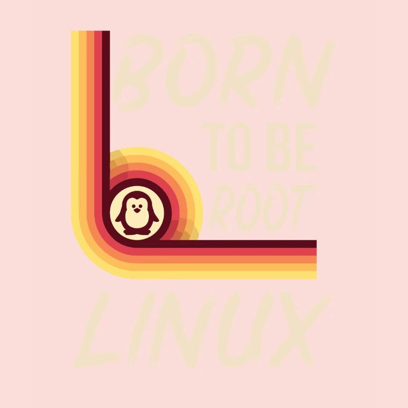 Linux Né pour être root Retro Admin Nerd Geek