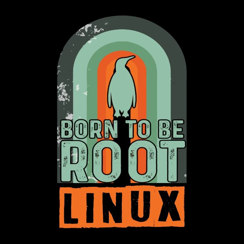 Né pour être Root Retro Linux Nerd Coding Geek