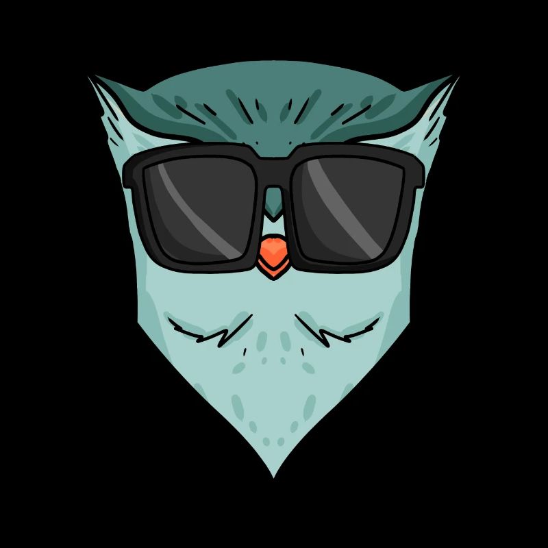 Coole Eule mit Sonnenbrille
