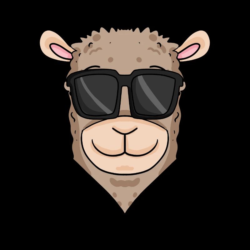 Cool llama with sunglasses