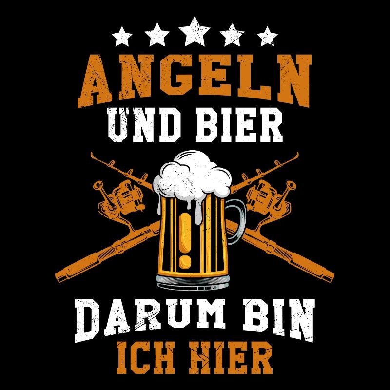 Angeln und Bier darum bin ich hier Bietrinker