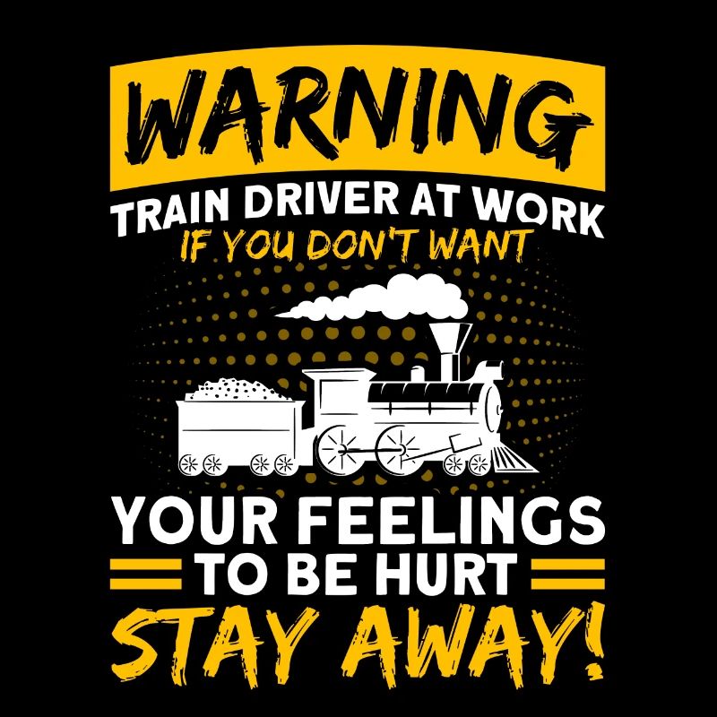 Warning Train driver at work Locomotive