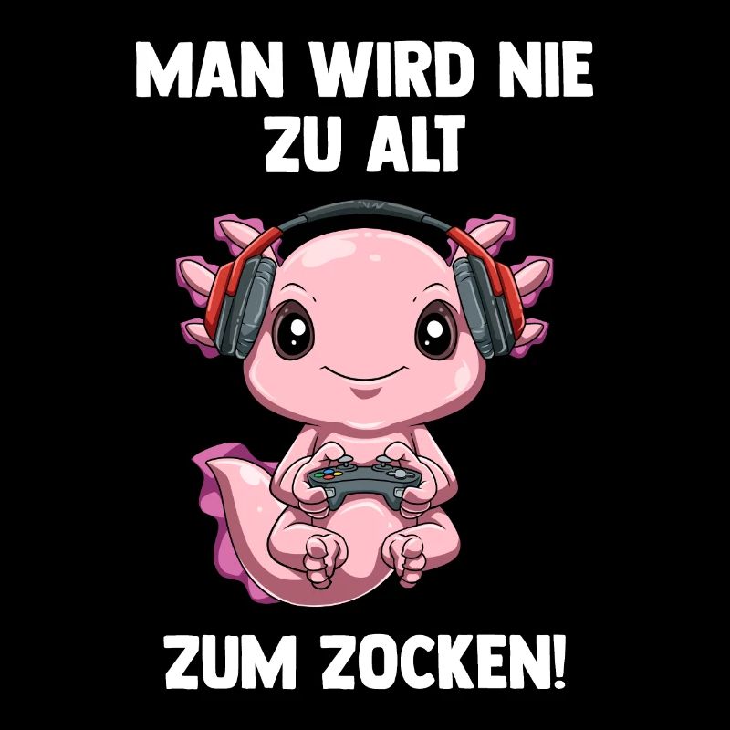 Lustiger Gaming Axolotl - Computer Spiele