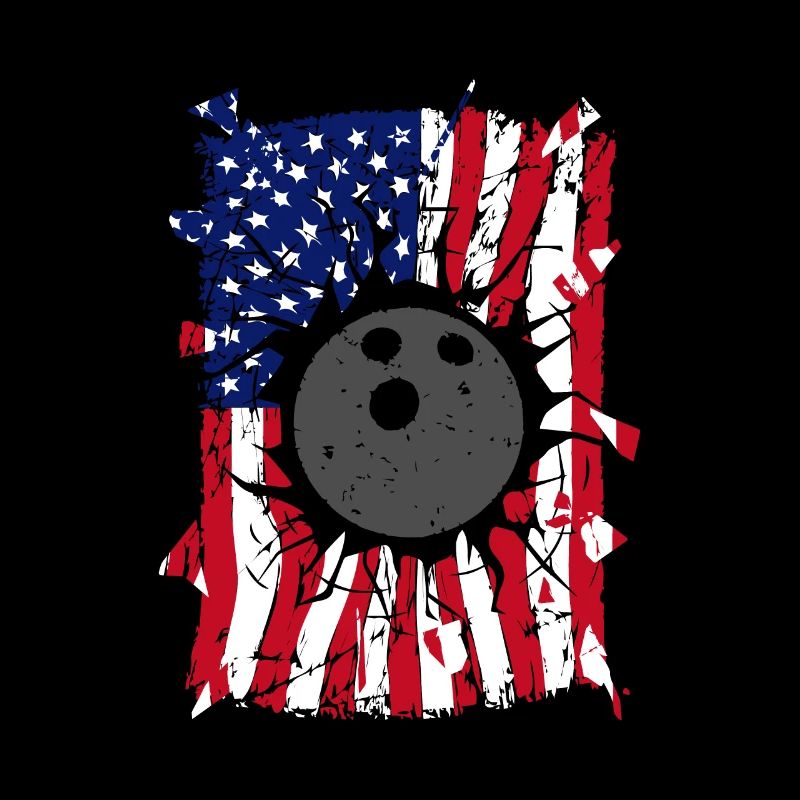 Bowling Torn American Flag