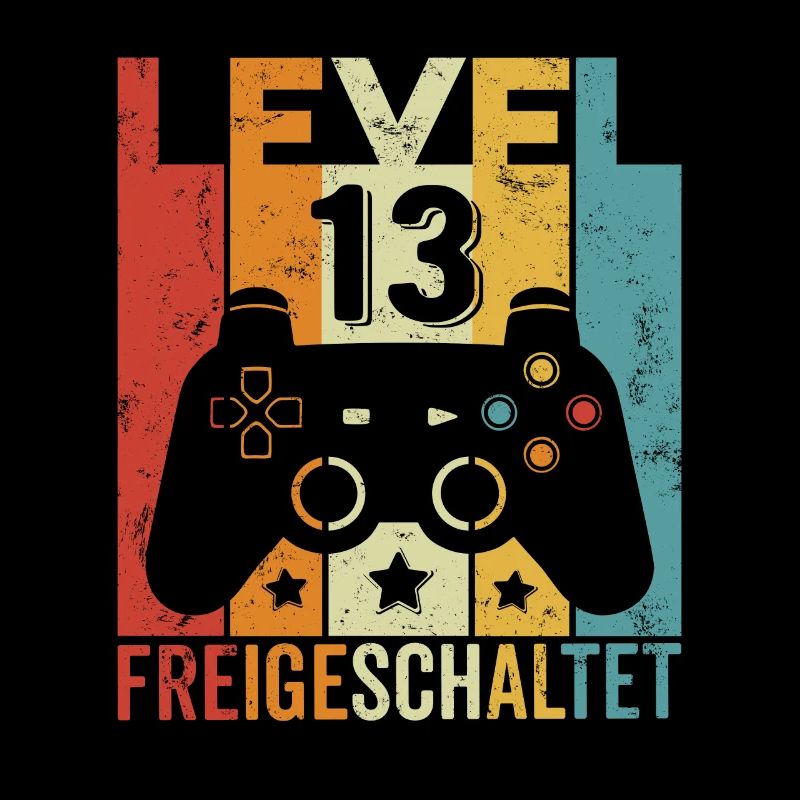 Level 13 Freigeschaltet Geburtstag Junge Mädchen