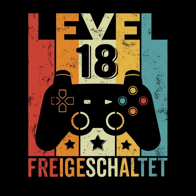 Level 18 Freigeschaltet Geburtstag Junge Mädchen