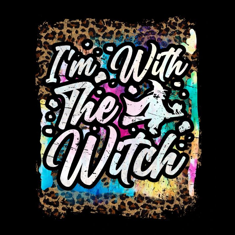 Halloween Ich bin mit der Hexe Tie Dye zusammen