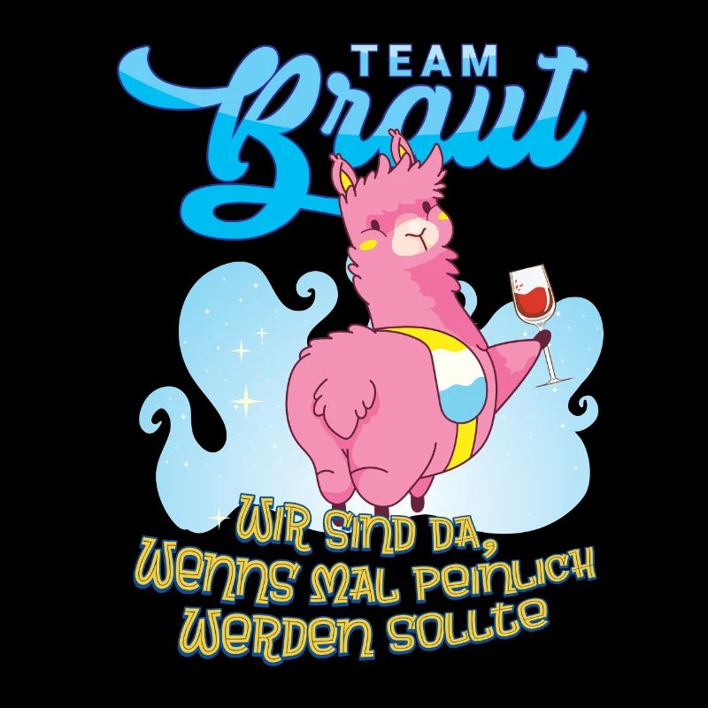 Team Braut Llama Wir sind da