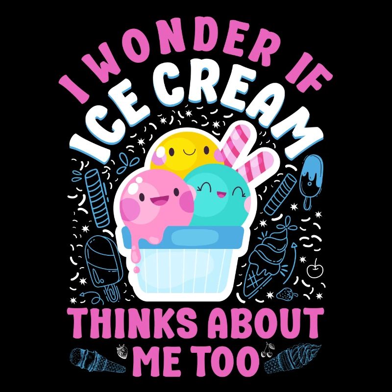 Crème glacée Je me demande si la crème glacée