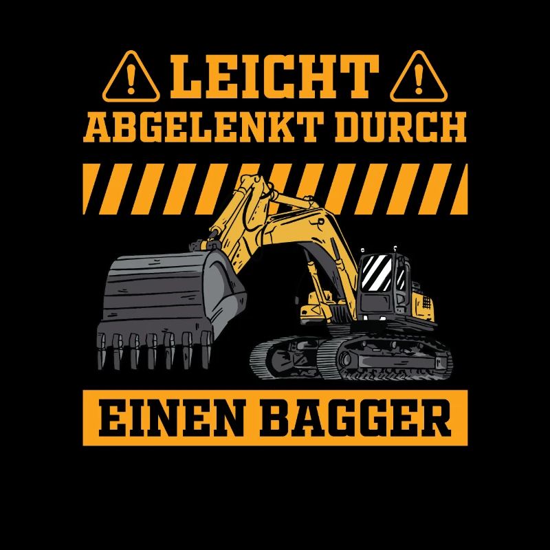 Leicht abgelenkt durch einen Bagger
