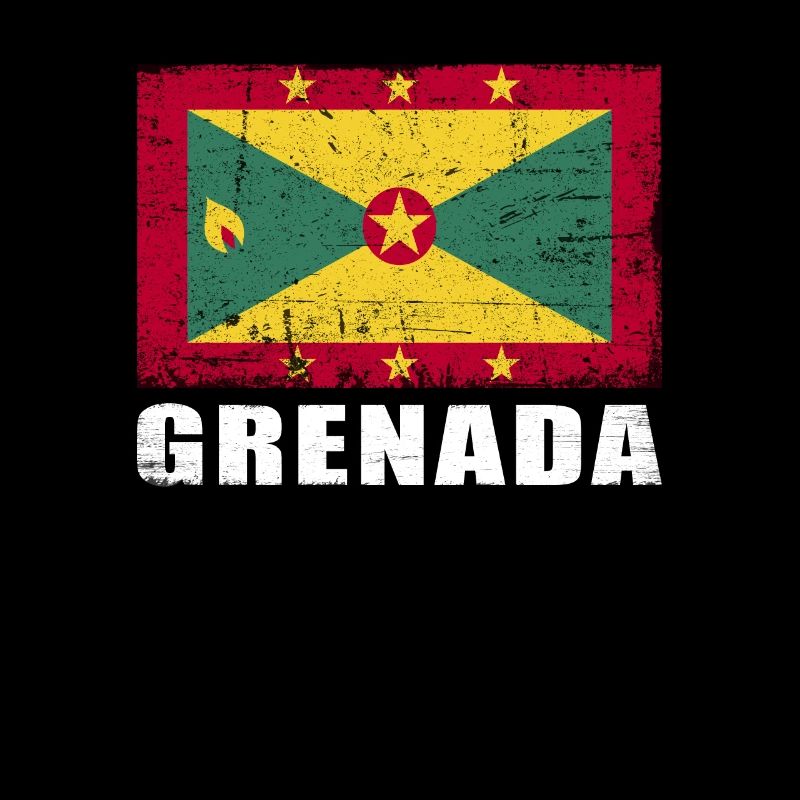 Drapeau de la Grenade Grunge Drapeau de la Grenade