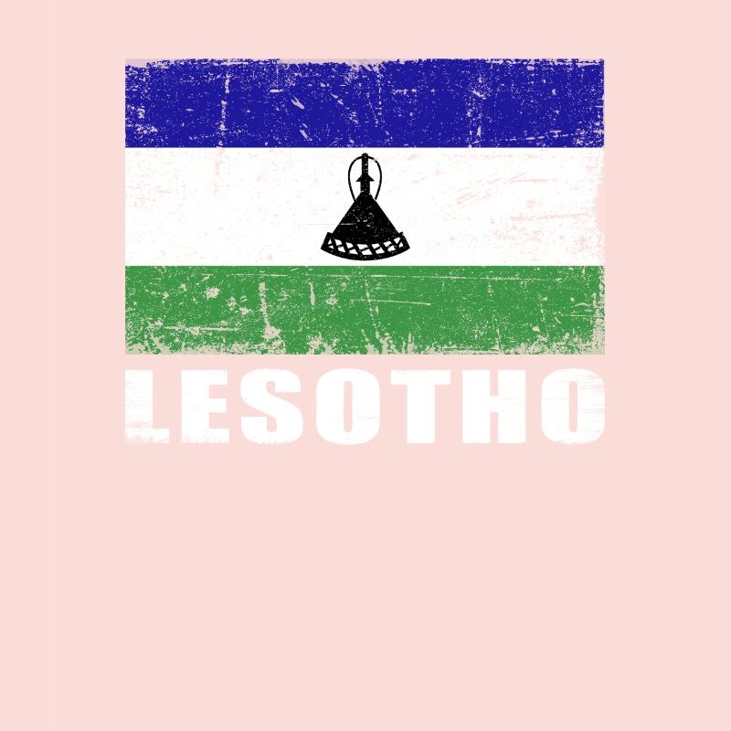 Drapeau du Lesotho Grunge Drapeau du Lesotho