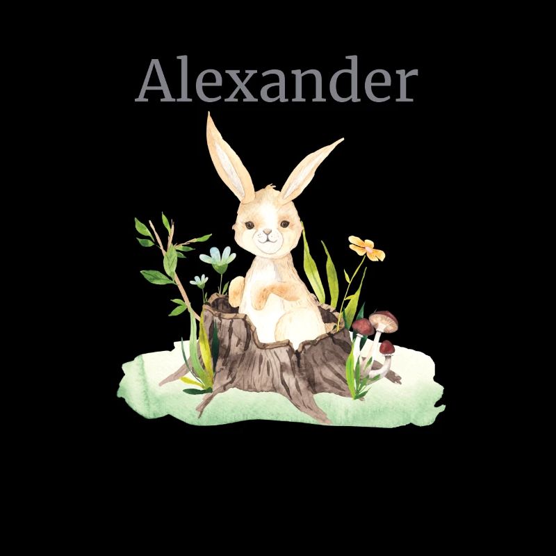 Animal forestier Cerf Lièvre Fleurs de hérisson Nom Alexander