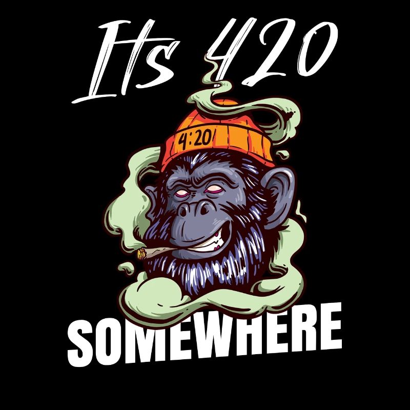 It's 420 Somewhere Cannabis Weed Smoking THC Ganja