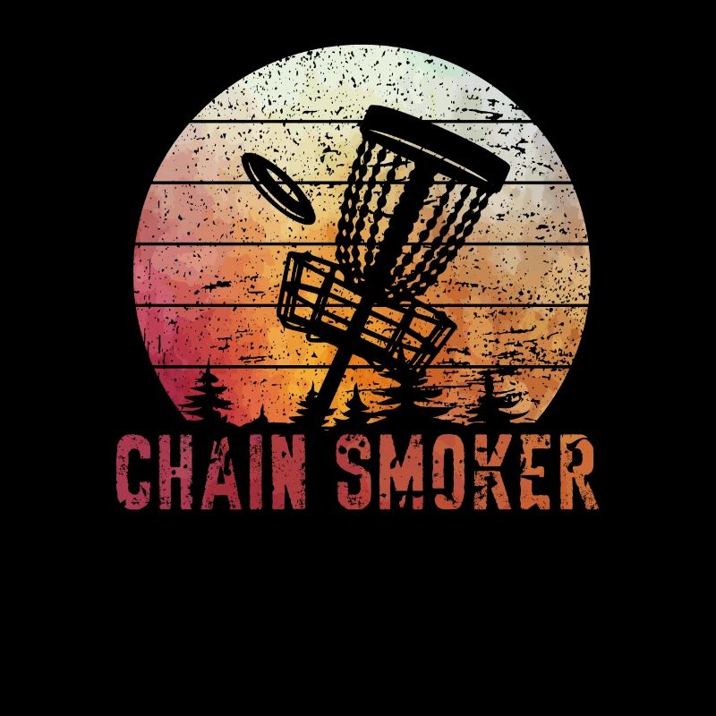 Retro Sunset Chain Smoker Disc Golf