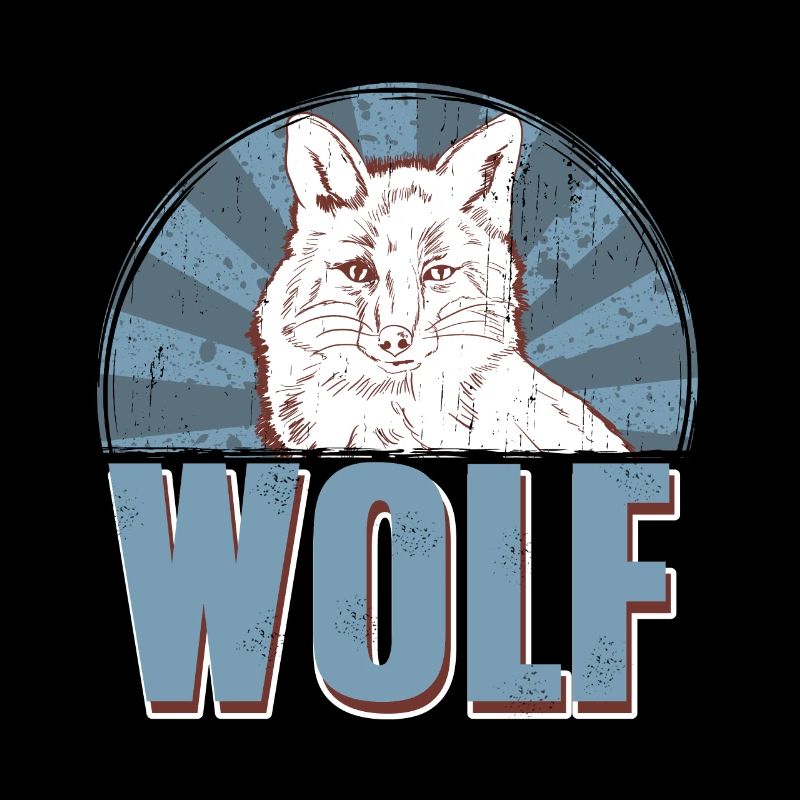 Retro WOLF Awesome Cool Designs T-Shirt Present