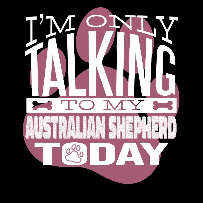 Hundebesitzer Talking to my Australian Shepherd