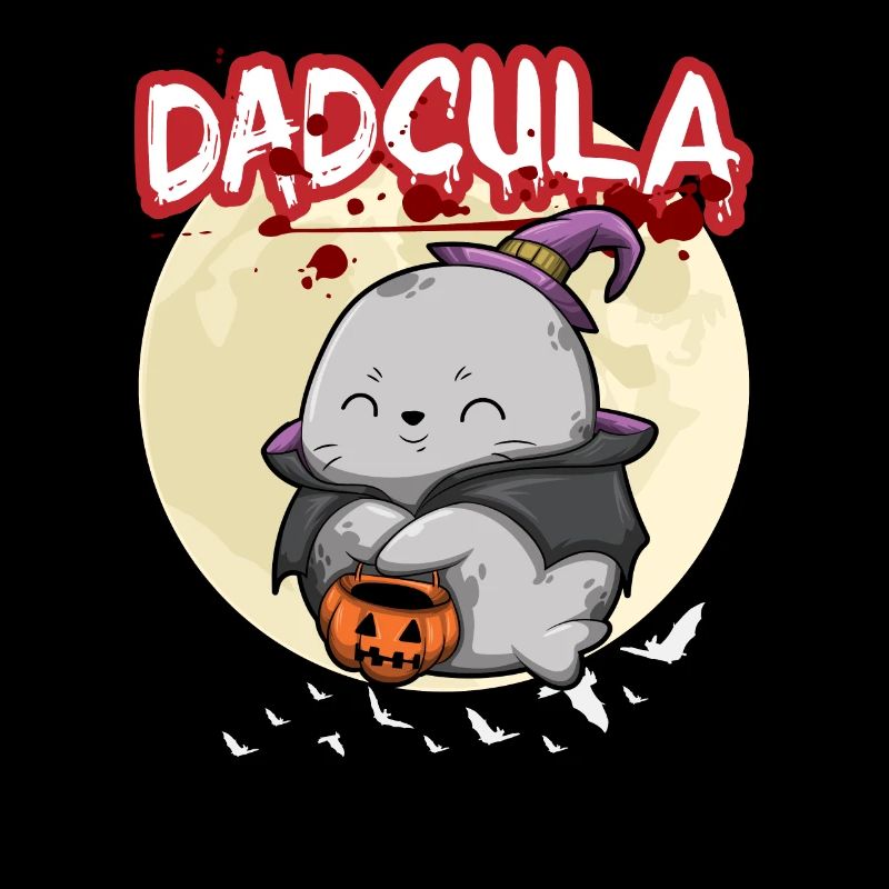 Dadcula Dracula Vampire Dad Funny Halloween Party