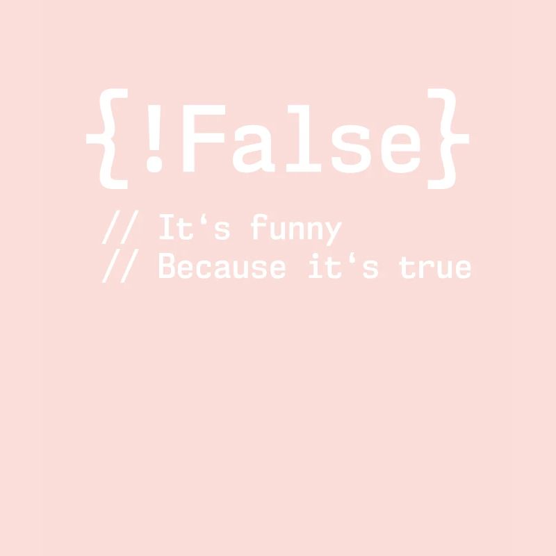 False It's Funny Because It's True Programmierer
