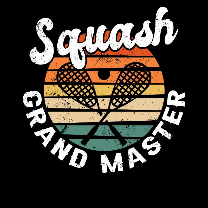 Cool Retro Crossing Rackets Squash Grand Master