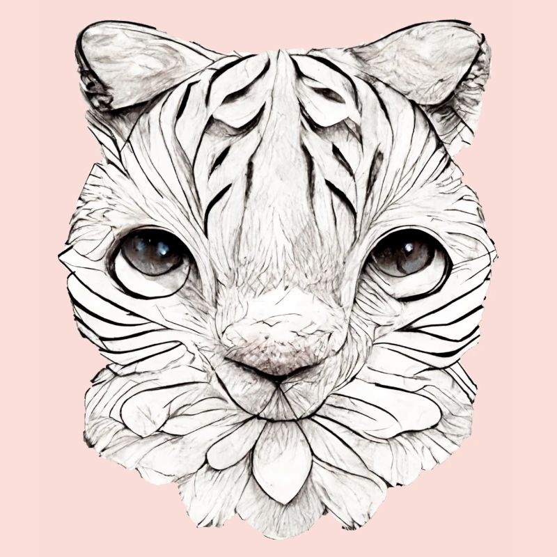 Petit chat dans un style comique
