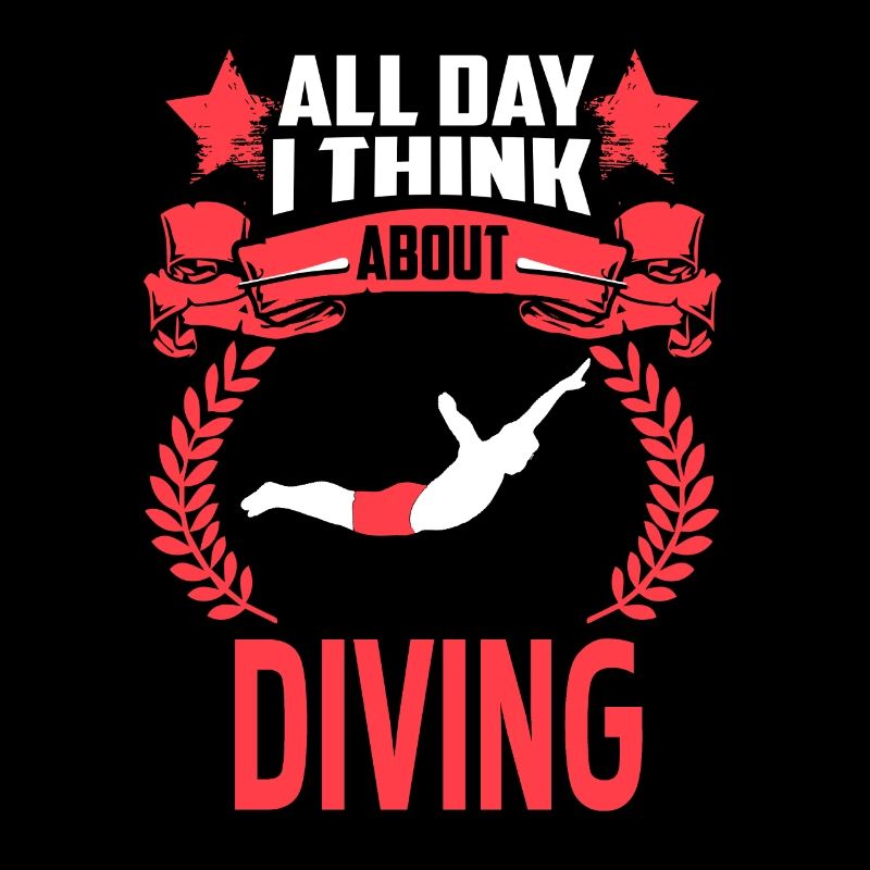 All Day I Think About Diving Vintage Diver Present
