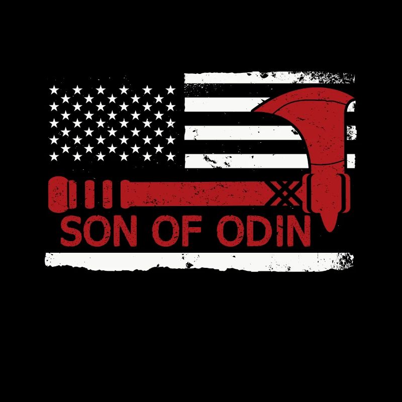 Fils de l’Odin Valhalla Drapeau viking américain
