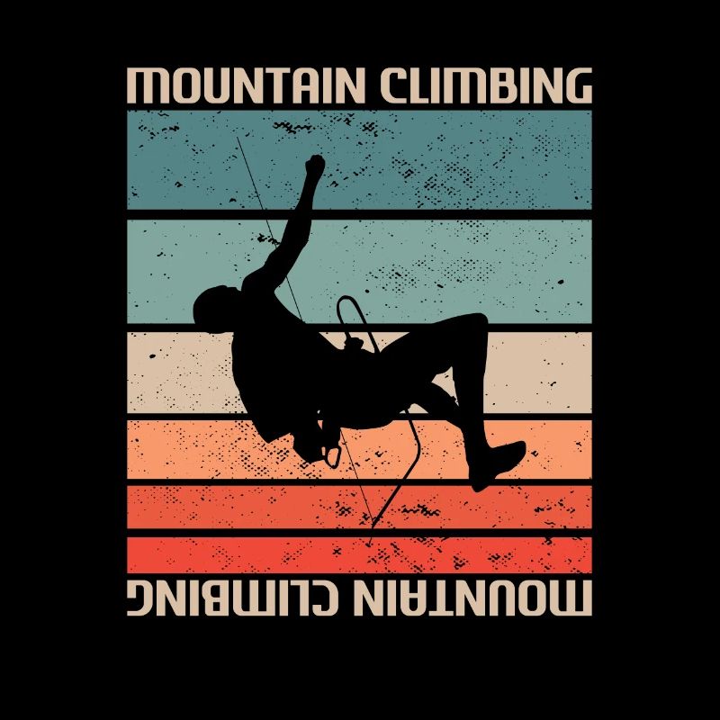 Retro Vintage Classic Mountain Climbing Climber