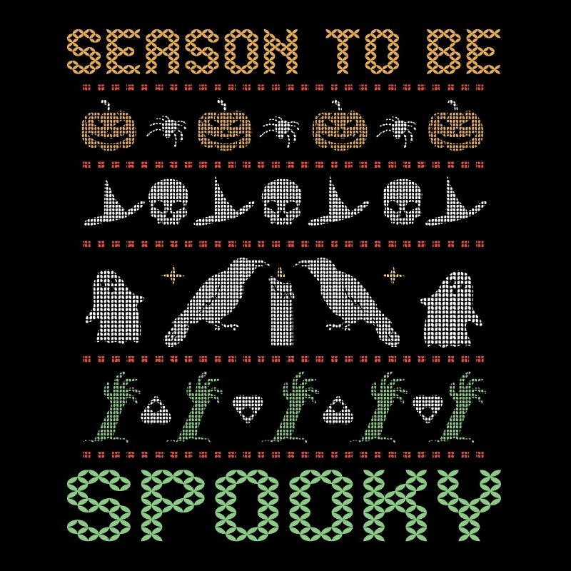 Stitch Pattern Horror Creatures Spooky Halloween