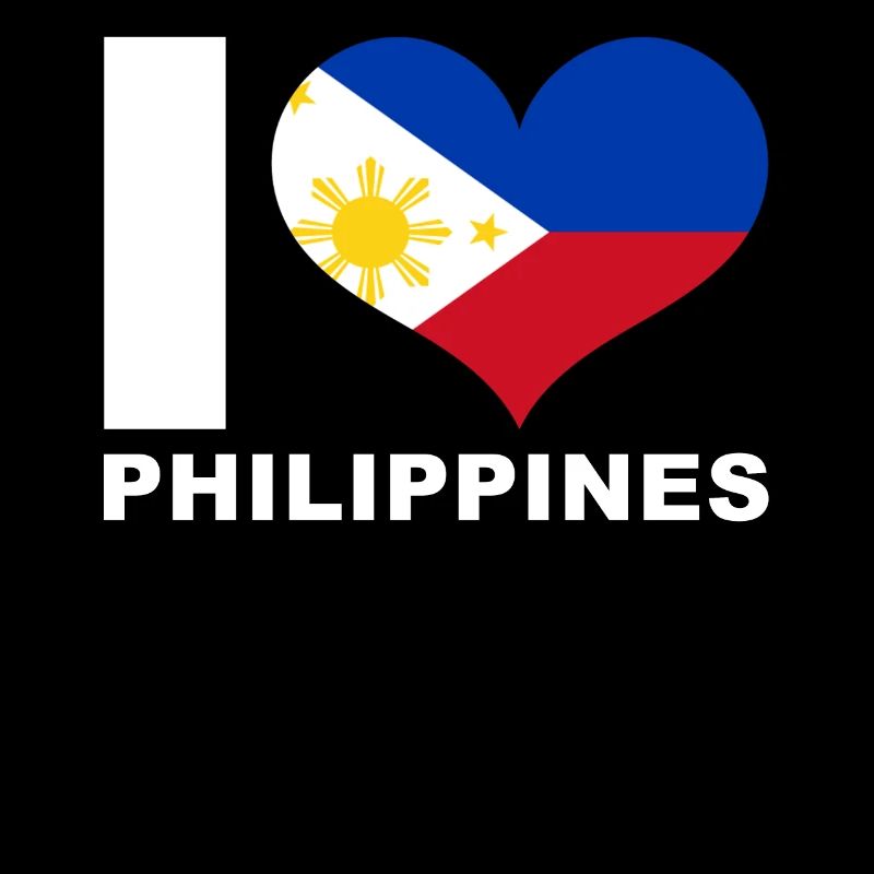 J’aime le drapeau du cœur des Philippines Philippines