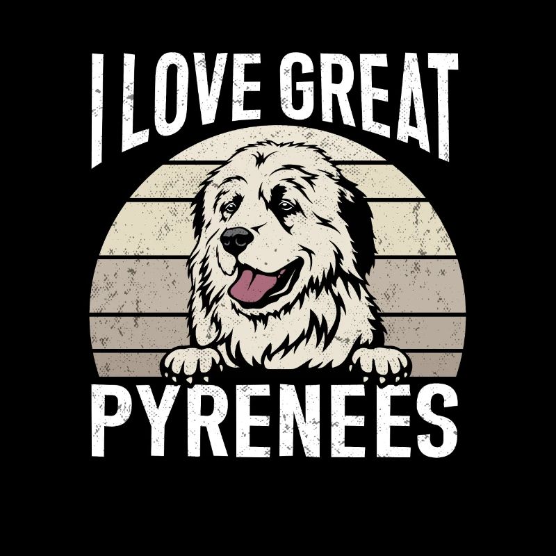 Great Pyrenees Hund Ich liebe Great Pyrenees