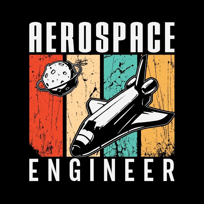 Ingénieur aérospatial Rocket Space Engineering Retro