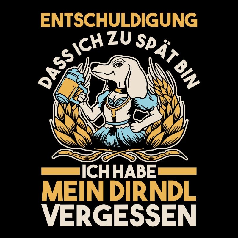 Trachten München Hund Bier Dirndl