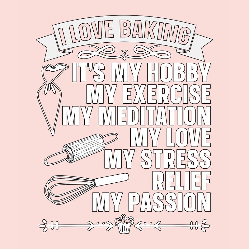 Baker I Love Baking Bakery Chef Cupcake Bake