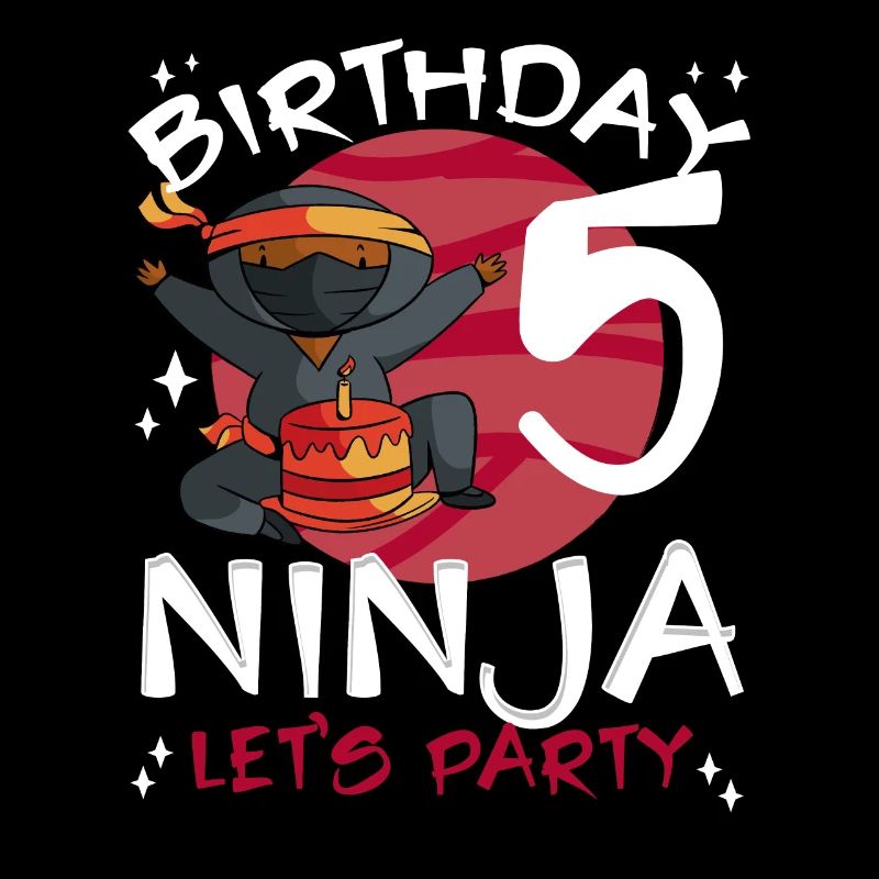 Süßer Ninja Zum 5. Geburtstag