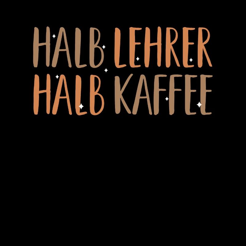 Halb Lehrer Halb Kaffee Shirt Geschenk
