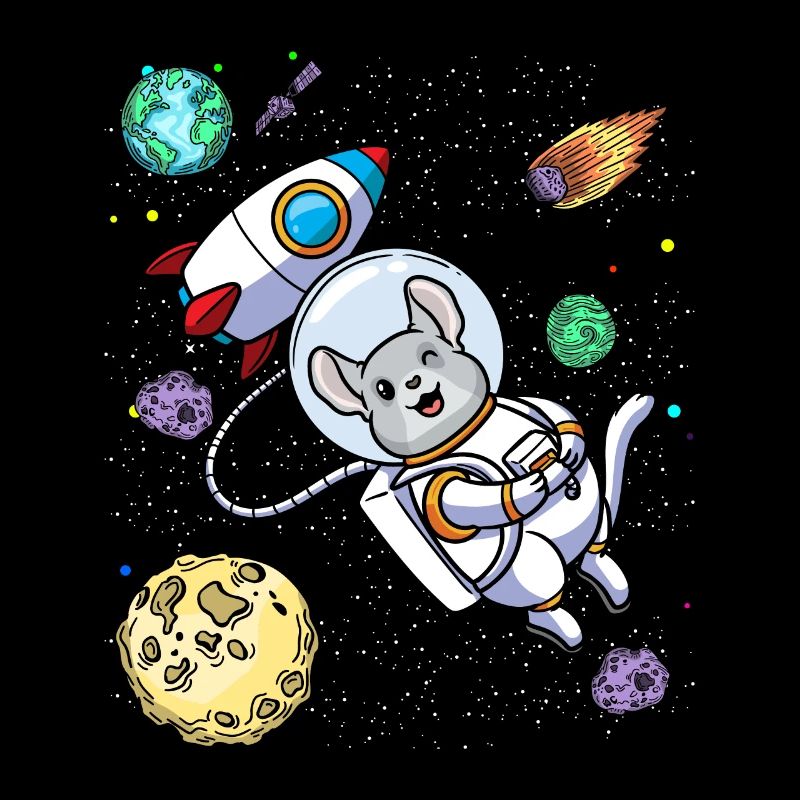 Chinchilla dans l’espace Planète Rongeur Animal