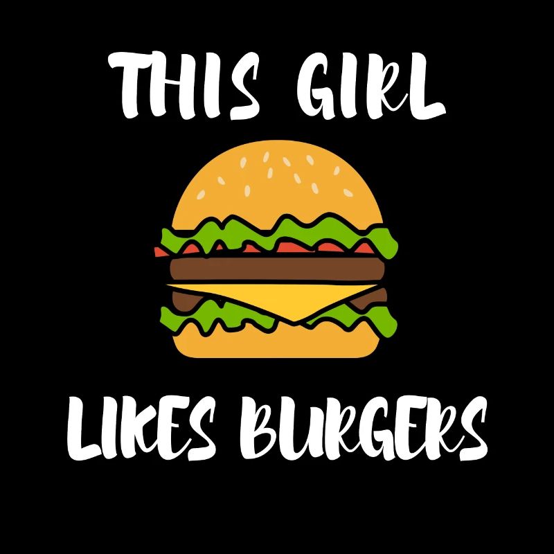 Lustiges Hamburger-Zitat „Mädchen mag Burger“