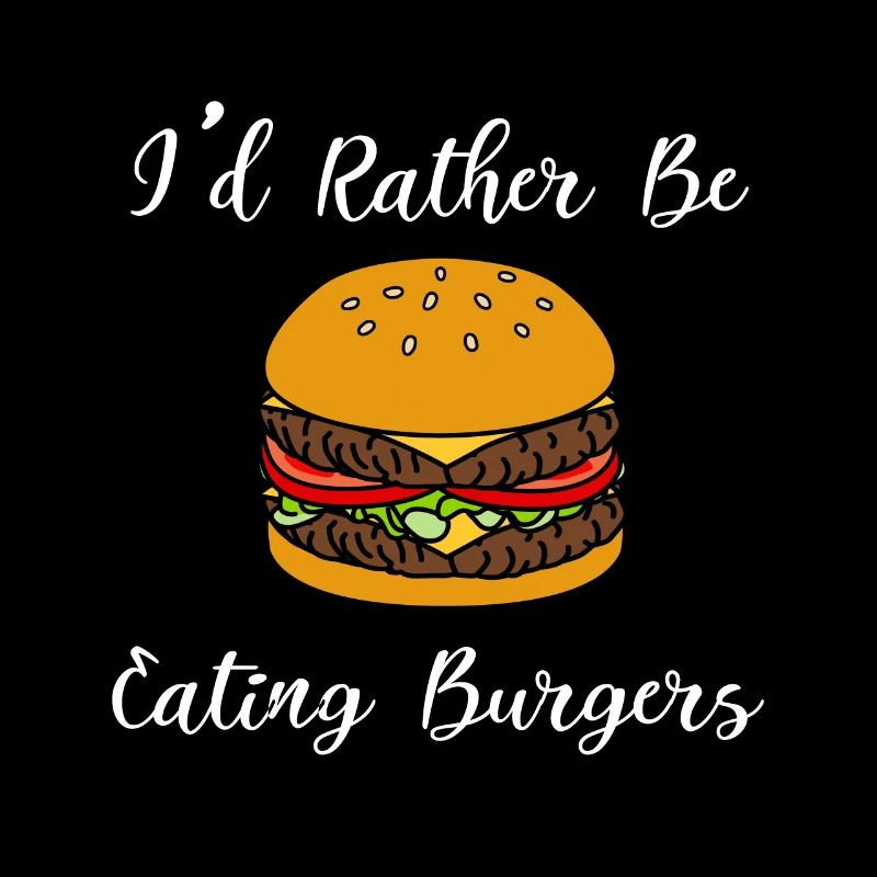 Burger essen Ironisches Sprichwort Hamburger Essen