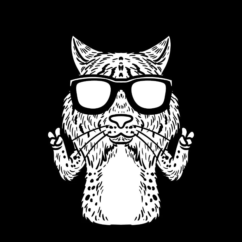 Lynx Lynx Chat avec lunettes de soleil drôle