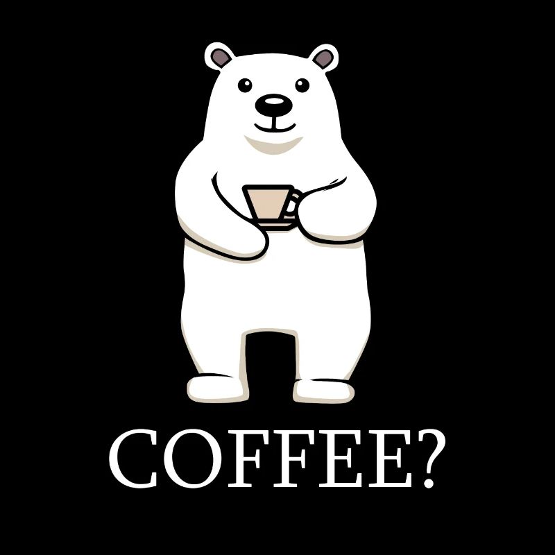 Eisbären Kaffee Montag Lazy Office Müde