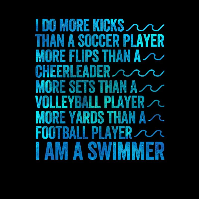 Ich bin ein Schwimmer Lustig Schwimmen Pool