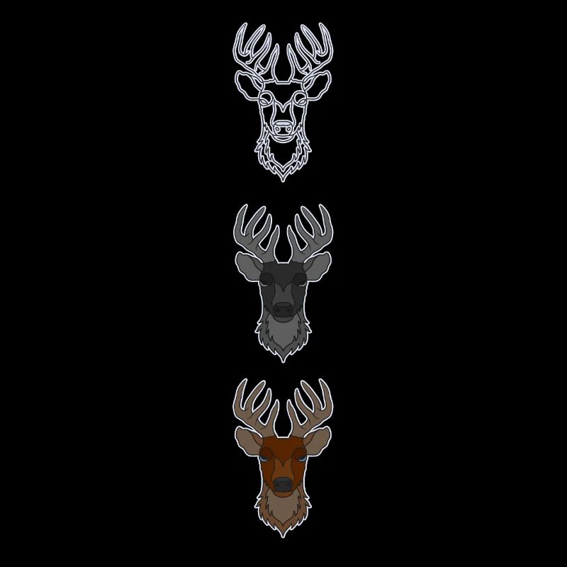 Rothirsch Geweih mit Hirschgeweih